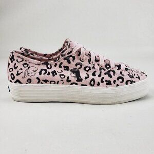 Keds Betty & Veronica Triple Kick Sneakers Pink Leopard Womens 9.5 Lace Up Shoes